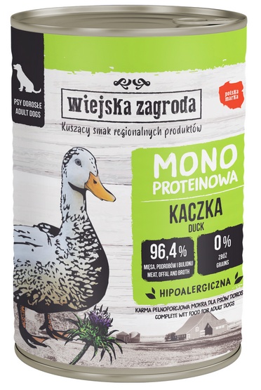 Wiejska Zagroda Monoproteinowa Kaczka puszka 400g