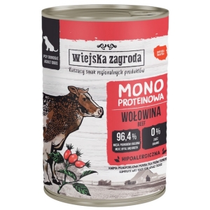Wiejska Zagroda Monoproteinowa Wołowina puszka 400g