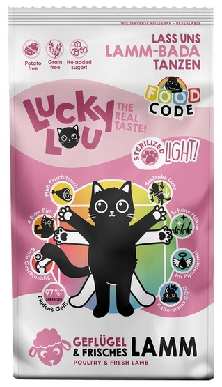 Lucky Lou Food Code Lifestage Sterilized Light Drób & Jagnięcina 340g