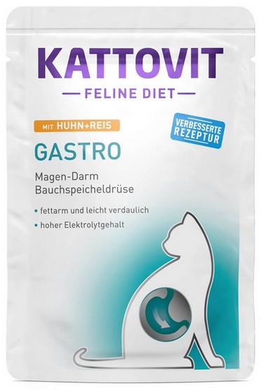 Kattovit Feline Diet Gastro kurczak i ryż saszetka 85g