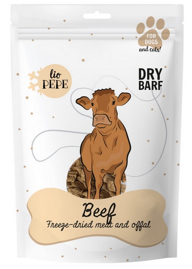 Paka Zwierzaka Lio PEPE Przysmak liofilizowany Beef (mięso wołowe) 60g