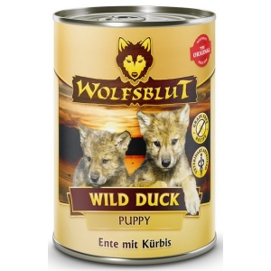 Wolfsblut Dog Wild Duck Puppy - kaczka i dynia puszka 395g