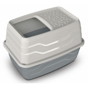 Yarro/Moderna Toaleta dla kota z wejściem od góry 56cm szara