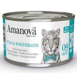 Amanova Cat Tuna & Whitebaits - tuńczyk i białoryby w bulionie puszka 70g [09]