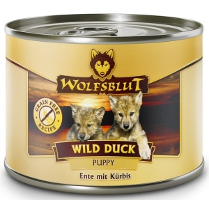 Wolfsblut Dog Wild Duck Puppy - kaczka i dynia puszka 200g