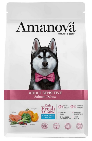 Amanova Dog Adult Sensitive Salmon Deluxe - łosoś 2kg