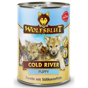 Wolfsblut Dog Cold River Puppy - pstrąg i bataty puszka 395g