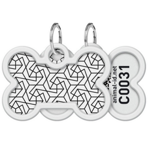 Collar WauDog Smart ID Zawieszka z QR-paszportem kość 4x3cm geometria