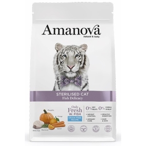 Amanova Cat Sterilised Fish Delicacy - biała ryba 4kg