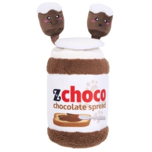 ZippyPaws Pluszowa norka bungee dla psa Słoik czekolady [ZP1112]