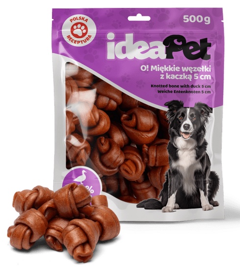 IdeaPet Miękkie węzełki z kaczką 5cm 500g