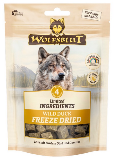 Wolfsblut Dog Limited Ingredients Freeze Dried Wild Duck - liofilizowana dzika kaczka 40g
