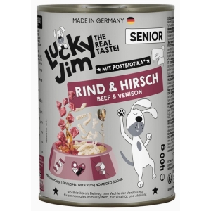 Lucky Jim Classic Senior Wołowina i jeleń puszka 400g