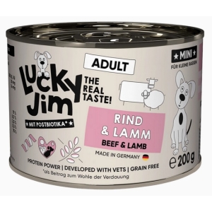 Lucky Jim Classic Mini Adult Wołowina i jagnięcina puszka 200g