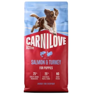 Carnilove Dog Active Salmon & Turkey Puppy - łosoś i indyk 1,5kg