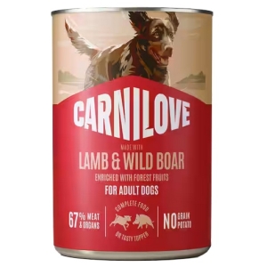 Carnilove Dog Lamb & Wild Boar Adult - jagnię i dzik puszka 400g