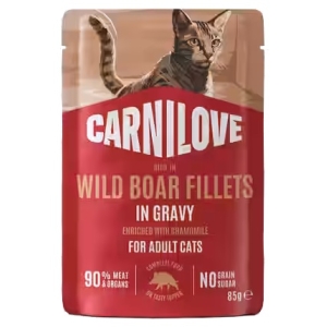 Carnilove Cat Wild Boar - dzik w sosie saszetka 85g