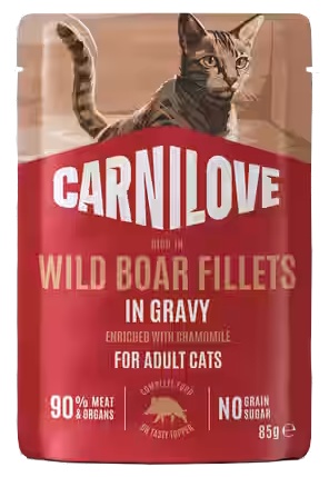 Carnilove Cat Wild Boar - dzik w sosie saszetka 85g