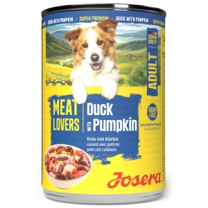 Josera Pies Meat Lovers Menu Kaczka z dynią puszka 400g