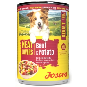 Josera Pies Meat Lovers Menu Wołowina z ziemniakami puszka 400g