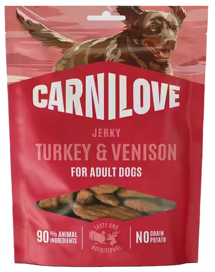 Carnilove Dog Jerky Turkey & Venison - indyk i dziczyzna 100g