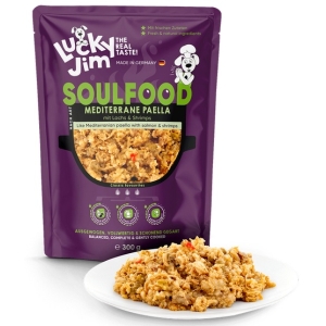 Lucky Jim SoulFood Paella z kurczakiem, łososiem i krewetkami 300g
